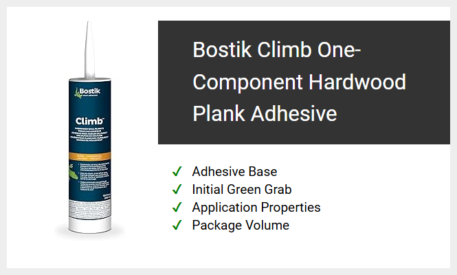 Bostik Climb One-Component Hardwood Plank Adhesive
