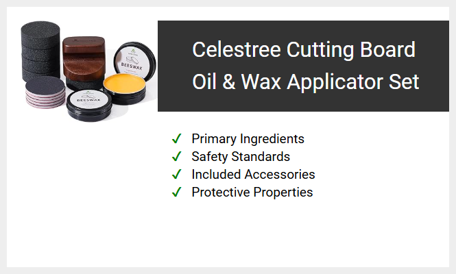 Celestree Cutting Board Oil & Wax Applicator Set