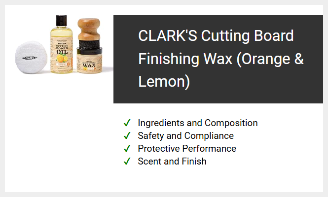 CLARK'S Cutting Board Finishing Wax (Orange & Lemon)