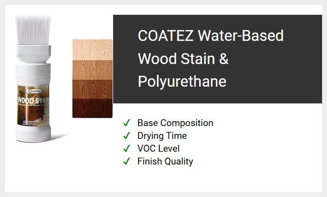 COATEZ Water-Based Wood Stain & Polyurethane