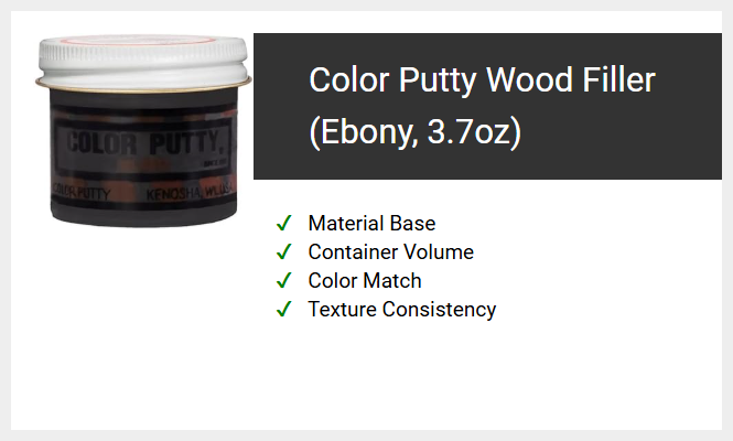 Color Putty Wood Filler (Ebony, 3.7oz)