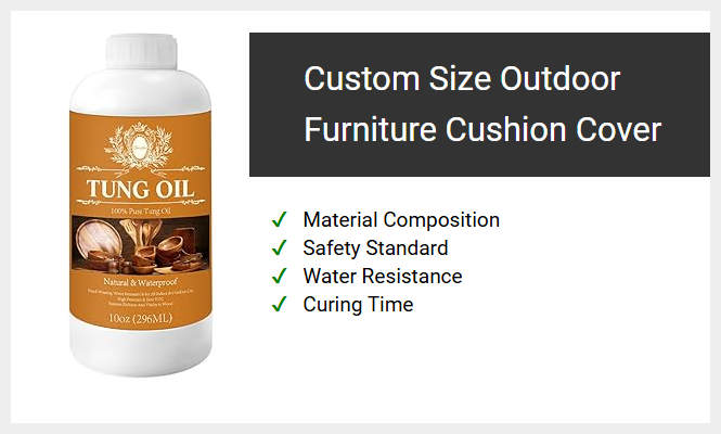 Custom Size Outdoor Furniture Cushion Cover