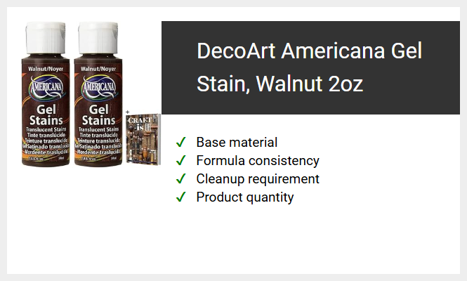 DecoArt Americana Gel Stain, Walnut 2oz