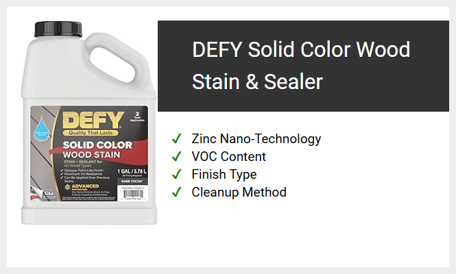 DEFY Solid Color Wood Stain & Sealer