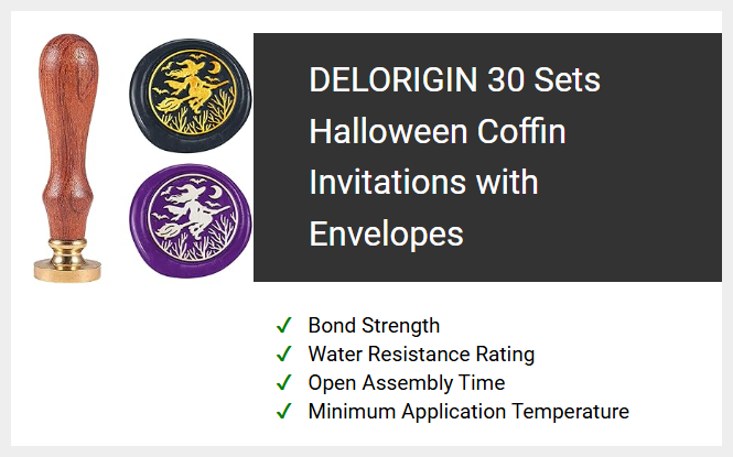 DELORIGIN 30 Sets Halloween Coffin Invitations with Envelopes