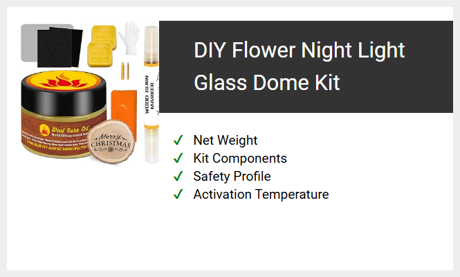 DIY Flower Night Light Glass Dome Kit