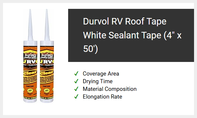 Durvol RV Roof Tape White Sealant Tape (4 x 50')