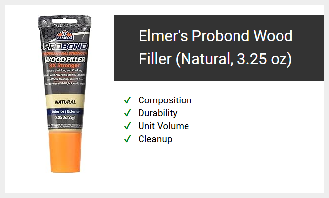 Elmer's Probond Wood Filler (Natural, 3.25 oz)