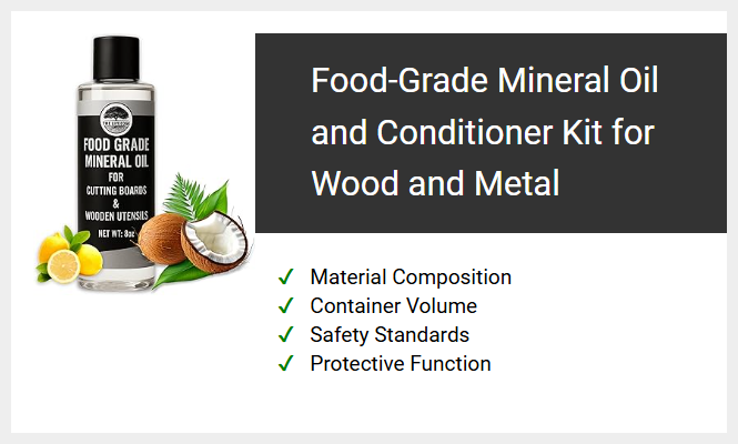 Food-Grade Mineral Oil and Conditioner Kit for Wood and Metal