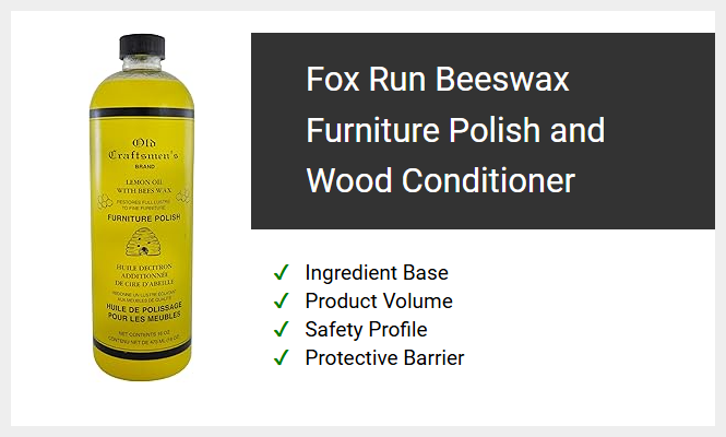 Fox Run Beeswax Furniture Polish and Wood Conditioner