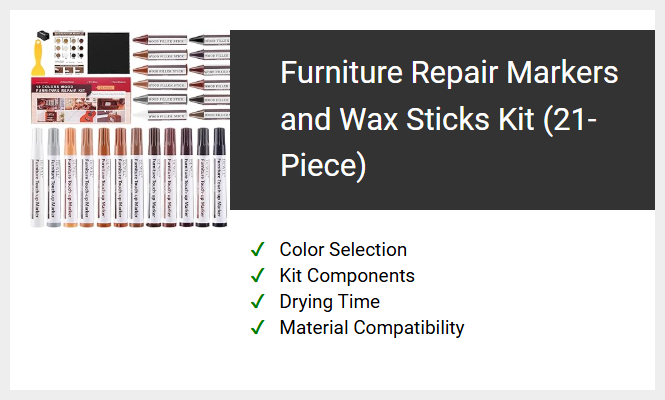 Furniture Repair Markers and Wax Sticks Kit (21-Piece)