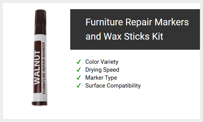 Furniture Repair Markers and Wax Sticks Kit