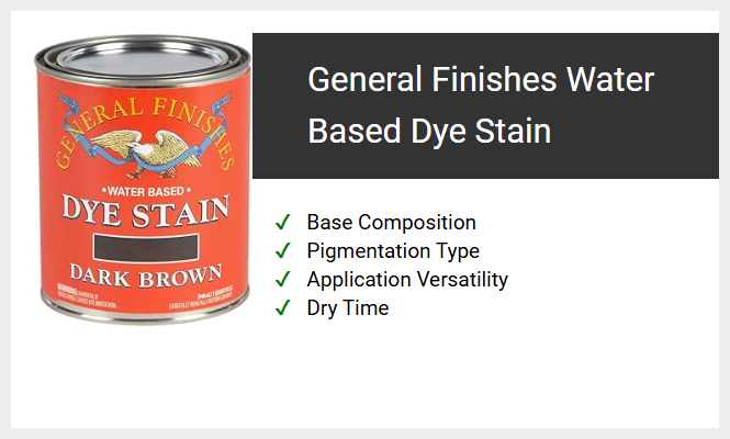 General Finishes Water Based Dye Stain