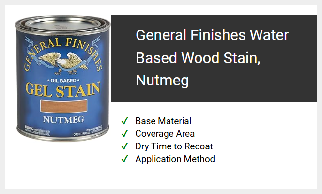 General Finishes Water Based Wood Stain, Nutmeg