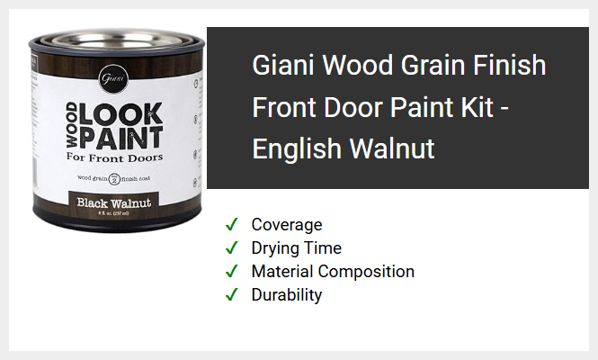 Giani Wood Grain Finish Front Door Paint Kit - English Walnut