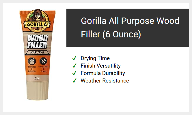 Gorilla All Purpose Wood Filler (6 Ounce)