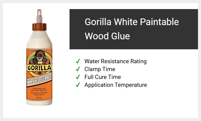 Gorilla White Paintable Wood Glue