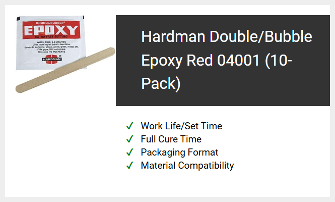 Hardman Double/Bubble Epoxy Red 04001 (10-Pack)