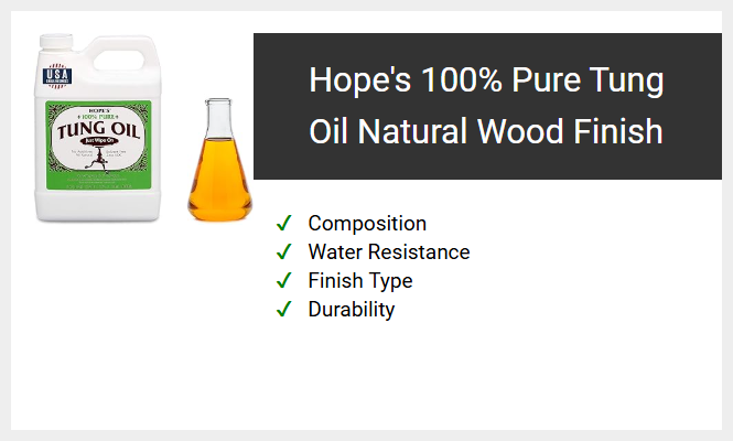 Hope's 100% Pure Tung Oil Natural Wood Finish