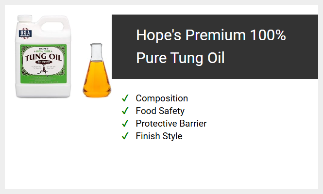 Hope's Premium 100% Pure Tung Oil
