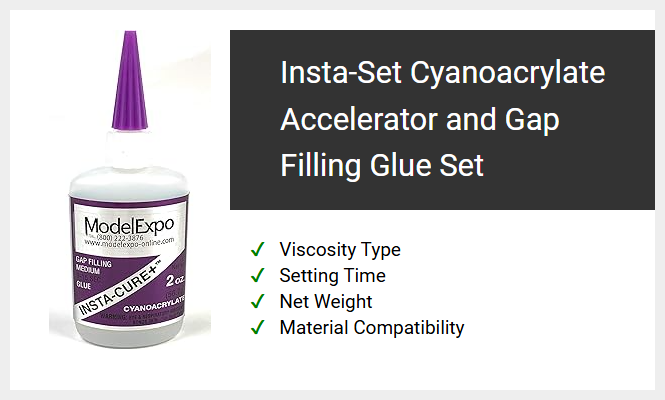 Insta-Set Cyanoacrylate Accelerator and Gap Filling Glue Set