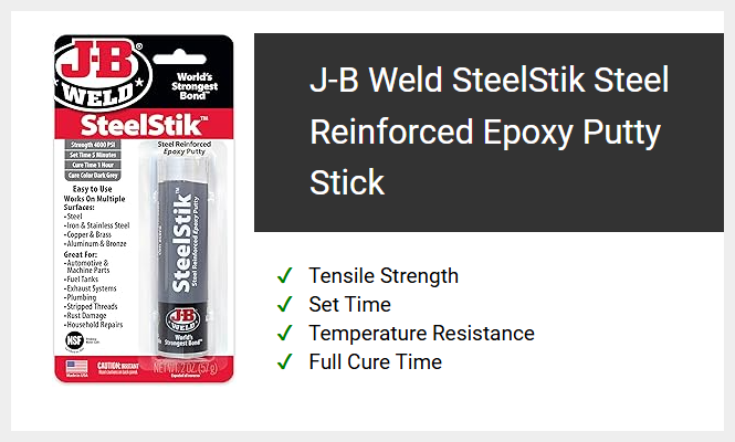 J-B Weld SteelStik Steel Reinforced Epoxy Putty Stick