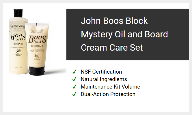 John Boos Block Mystery Oil and Board Cream Care Set