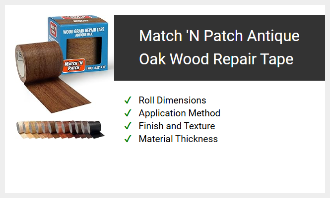 Match 'N Patch Antique Oak Wood Repair Tape