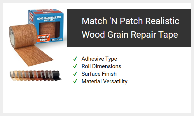 Match 'N Patch Realistic Wood Grain Repair Tape