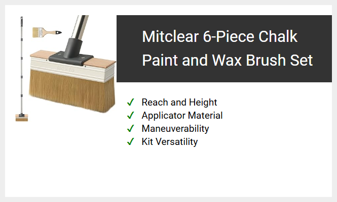 Mitclear 6-Piece Chalk Paint and Wax Brush Set