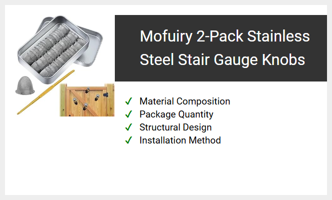 Mofuiry 2-Pack Stainless Steel Stair Gauge Knobs