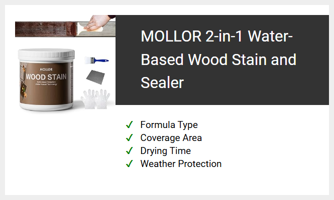 MOLLOR 2-in-1 Water-Based Wood Stain and Sealer