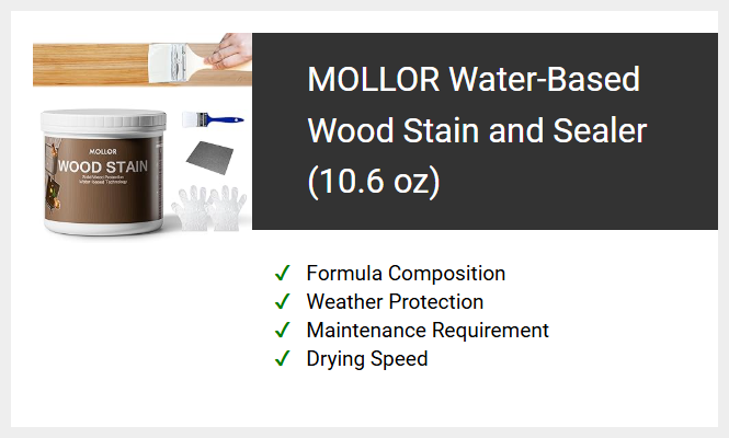 MOLLOR Water-Based Wood Stain and Sealer (10.6 oz)