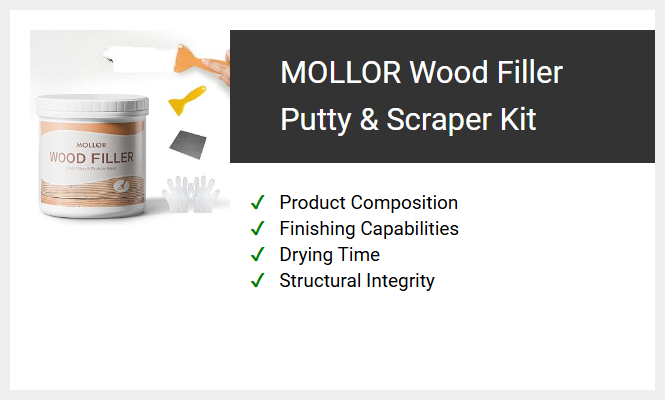 MOLLOR Wood Filler Putty & Scraper Kit