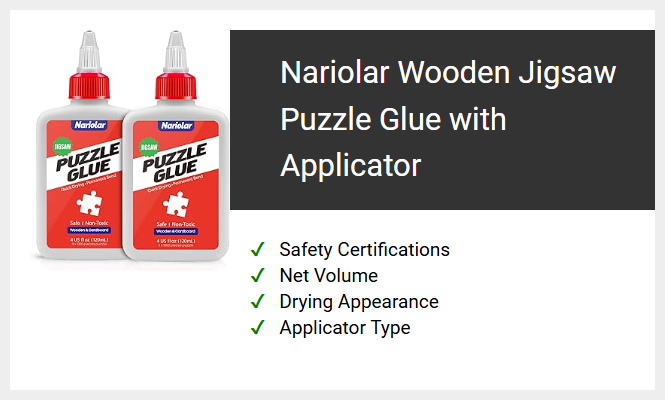 Nariolar Wooden Jigsaw Puzzle Glue with Applicator