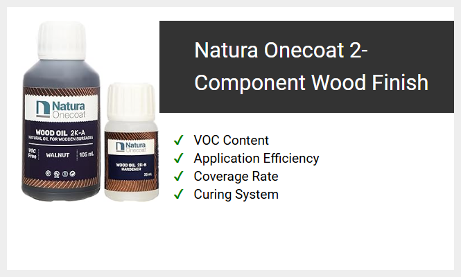 Natura Onecoat 2-Component Wood Finish