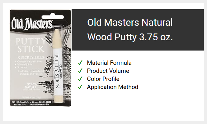 Old Masters Natural Wood Putty 3.75 oz.
