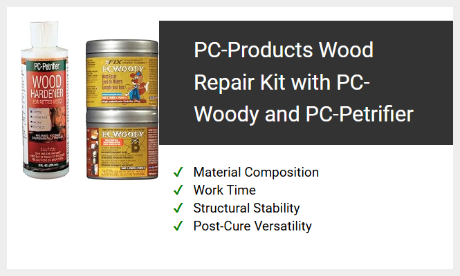PC-Products Wood Repair Kit with PC-Woody and PC-Petrifier