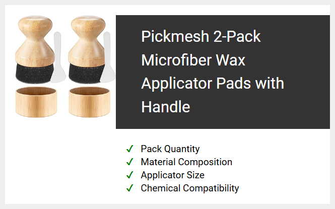 Pickmesh 2-Pack Microfiber Wax Applicator Pads with Handle