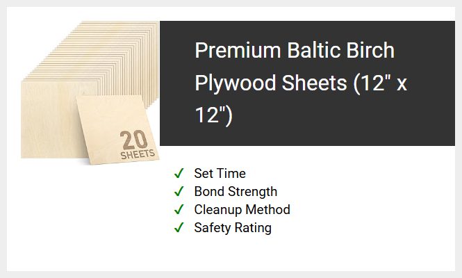 Premium Baltic Birch Plywood Sheets (12 x 12)