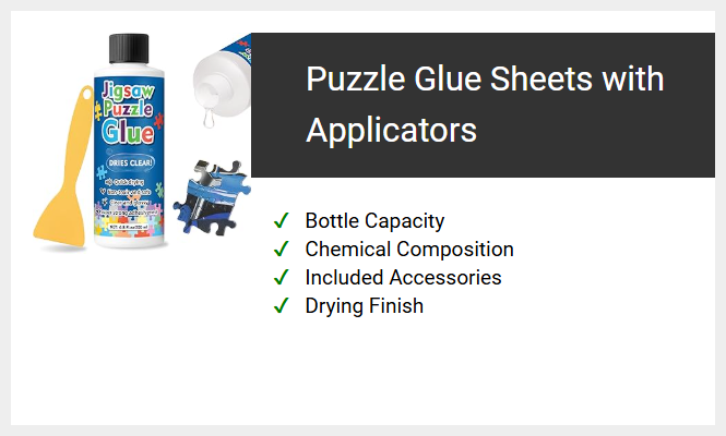 Puzzle Glue Sheets with Applicators