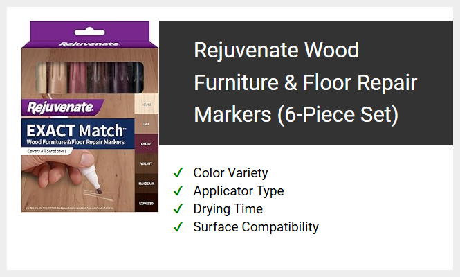 Rejuvenate Wood Furniture & Floor Repair Markers (6-Piece Set)