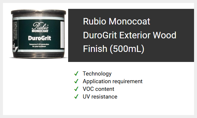 Rubio Monocoat DuroGrit Exterior Wood Finish (500mL)