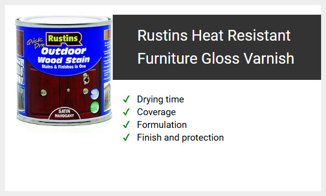 Rustins Heat Resistant Furniture Gloss Varnish