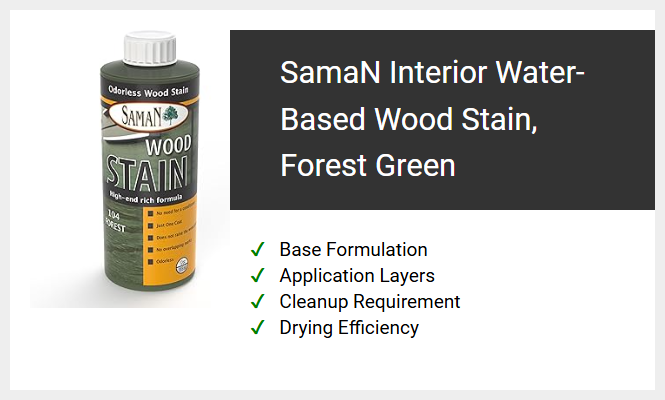 SamaN Interior Water-Based Wood Stain, Forest Green