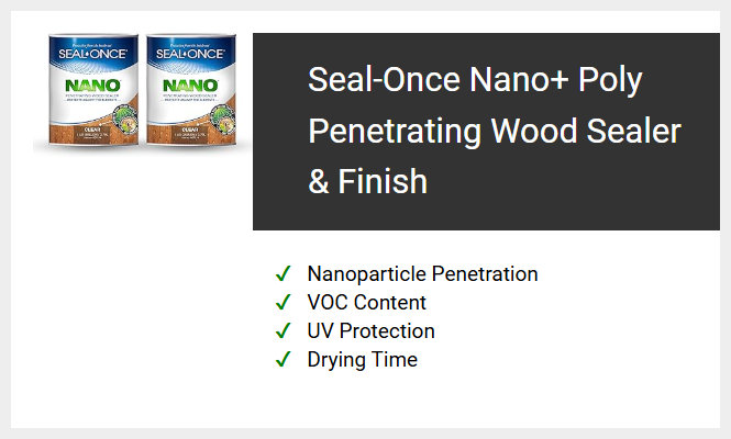 Seal-Once Nano+ Poly Penetrating Wood Sealer & Finish