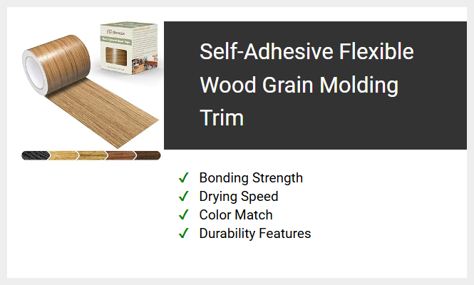 Self-Adhesive Flexible Wood Grain Molding Trim