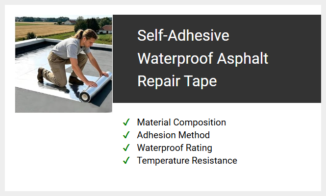 Self-Adhesive Waterproof Asphalt Repair Tape