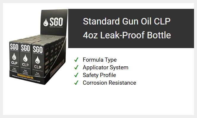 Standard Gun Oil CLP - 4oz Leak-Proof Bottle