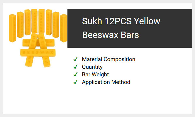 Sukh 12PCS Yellow Beeswax Bars